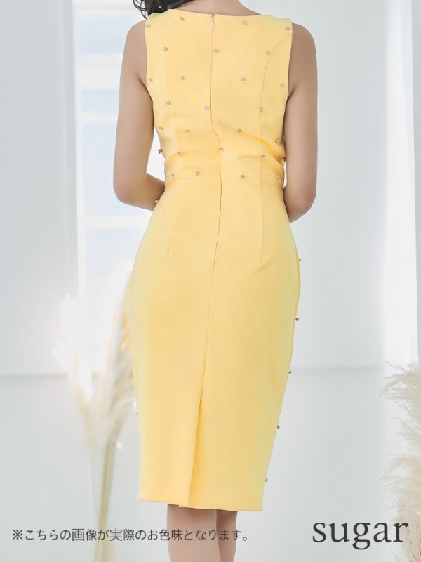 画像11: 【VELIQUE/ヴェリーク】ワンカラー/ ノースリーブ/ ラインストーン/ タイト/ ワンピース/ ミディアムドレス/ キャバドレス【HC02】