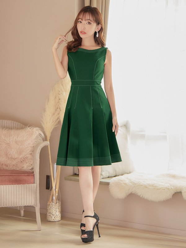 画像7: 【VELIQUE/ヴェリーク】ワンカラー/ ノースリーブ/ フレア/ ミニドレス/ キャバドレス【HC02】