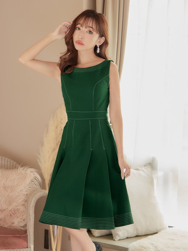 画像9: 【VELIQUE/ヴェリーク】ワンカラー/ ノースリーブ/ フレア/ ミニドレス/ キャバドレス【HC02】