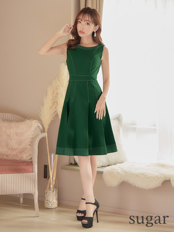 画像10: 【VELIQUE/ヴェリーク】ワンカラー/ ノースリーブ/ フレア/ ミニドレス/ キャバドレス【HC02】