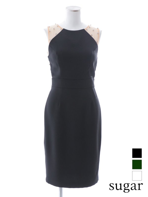 画像17: 【VELIQUE/ヴェリーク】シンプル/ ワンカラー/ シアー/ 切替/ ビジュー/ ノースリーブ/ タイト/ミニドレス/ キャバドレス【HC02】