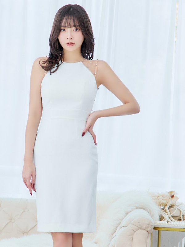 画像10: 【VELIQUE/ヴェリーク】シンプル/ ワンカラー/ シアー/ 切替/ ビジュー/ ノースリーブ/ タイト/ミニドレス/ キャバドレス【HC02】