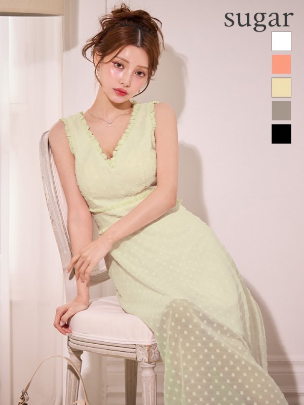 パウダーグリーン　モデル：真優川咲　身長：158cm　着用サイズ：Sサイズ