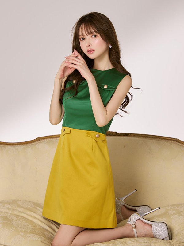 グリーンxゴールド モデル：ゆめ　身長：160cm　着用サイズ：Sサイズ