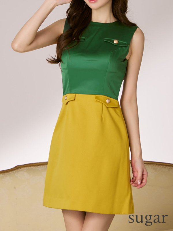 グリーンxゴールド モデル：ゆめ　身長：160cm　着用サイズ：Sサイズ