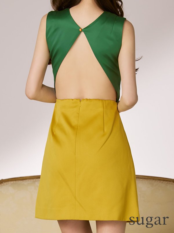 グリーンxゴールド モデル：ゆめ　身長：160cm　着用サイズ：Sサイズ