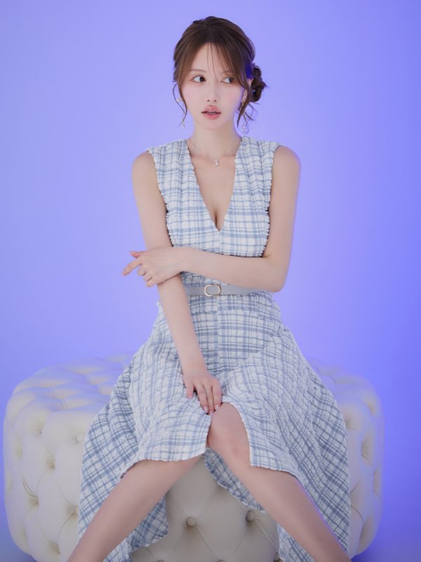 ブルー　モデル：ゆめ　身長：160cm　着用サイズ：Sサイズ