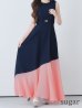 ネイビーxピンク　モデル：真優川咲　身長：158cm　着用サイズ：Sサイズ