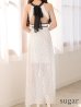 ホワイト　モデル：せいは　身長：160cm　着用サイズ：Sサイズ