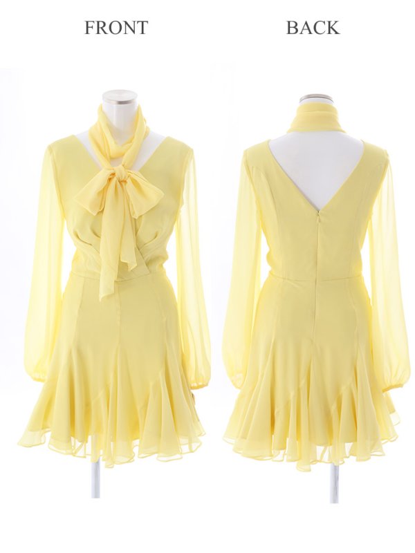 画像4: 【VELIQUE/ヴェリーク】ワンカラー/ シフォン/ フレア/ ミニドレス/ キャバドレス【HC02】