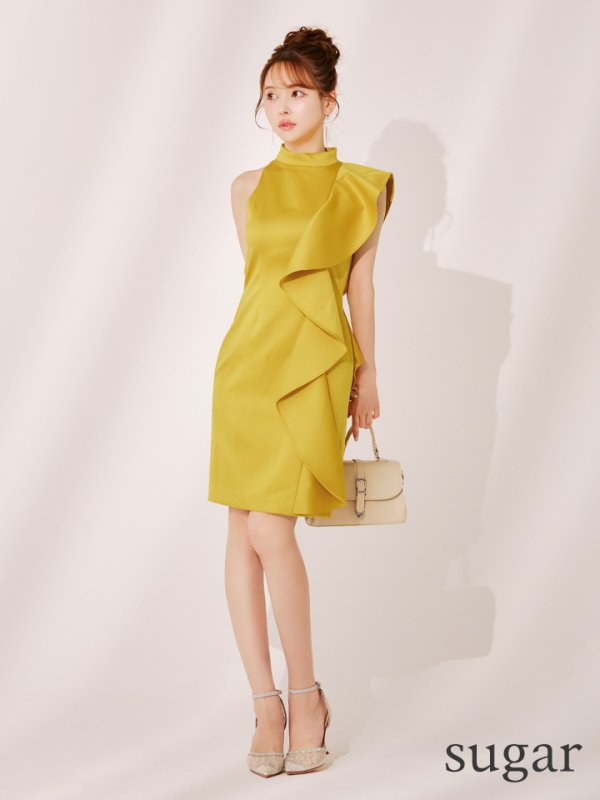 ゴールドイエロー　モデル：ゆめ　身長：160cm　着用サイズ：Sサイズ