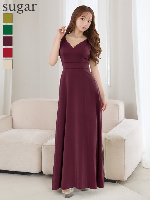 ダークラズベリー　モデル：真優川咲　身長：158cm　着用サイズ：Sサイズ