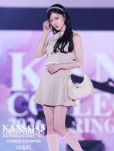 【夏目かんな/関西コレクション着用】XSサイズあり【ROBE de FLEURS/ローブドフルール】ボックスプリーツ/ ツイル/ バイカラー/ セットアップ/ フレア/ ミニドレス/ キャバドレス[OF08]