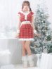 画像3: 【即日発送！】【サンタコス 5点セット】【XS-XLサイズ/2カラー】ツイードチェックバニーサンタコスプレ[YMT]