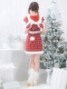 画像8: 【即日発送！】【サンタコス 5点セット】【XS-XLサイズ/2カラー】ツイードチェックバニーサンタコスプレ[YMT]