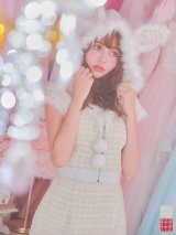 【即日発送！】【サンタコス5点セット】【XS-XLサイズ/2カラー】ツイードチェックバニーサンタコスプレ[YMT]