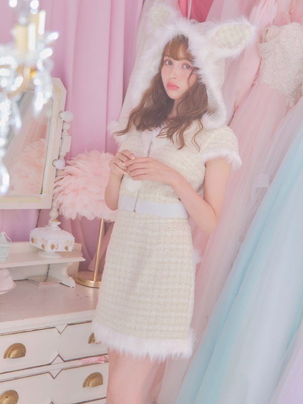 画像7: 【即日発送！】【サンタコス5点セット】【XS-XLサイズ/2カラー】ツイードチェックバニーサンタコスプレ[YMT]