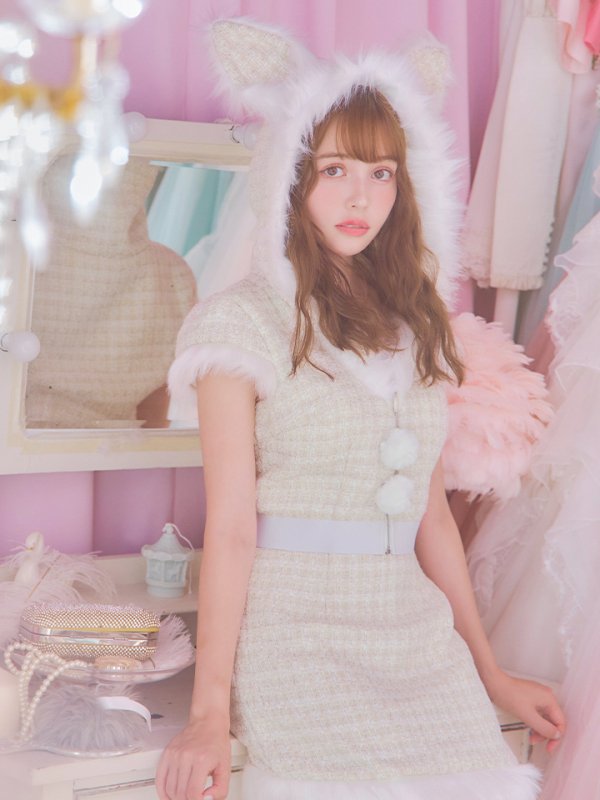 画像13: 【即日発送！】【サンタコス5点セット】【XS-XLサイズ/2カラー】ツイードチェックバニーサンタコスプレ[YMT]