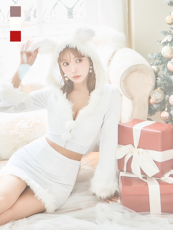 画像26: 【即日発送！】【サンタコス 4点セット】【S-Lサイズ/3カラー】セットアップバニーサンタコスプレ[YMT]