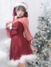 画像9: SALE!【サンタコス 3点セット】【S-XLサイズ/1カラー】チュールスリーブレースリボンサンタコスプレ[YMT]