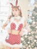画像4: 即日発送！【サンタコス 8点セット】【S-Mサイズ/1カラー】セットアップツイードバニーサンタコスプレ[YMT]