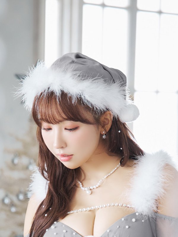 画像16: 【ノベルティ対象】【即日発送】【サンタコス 3点セット】【XS-XLサイズ/2カラー】シアーチュールオフショルダーサンタコスプレ[YMT]