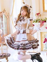 【クリスマスコスプレ13点セット】【Malymoon/マリームーン】ミルクティーチェックトナカイメイド【2サイズ/1カラー】【予約/12月上旬発送予定】[HC03]