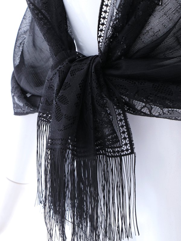 画像4: 【ファッション小物：ストール】レース/ ストール/ ショール【3カラー/Fサイズ】[OF02-U]
