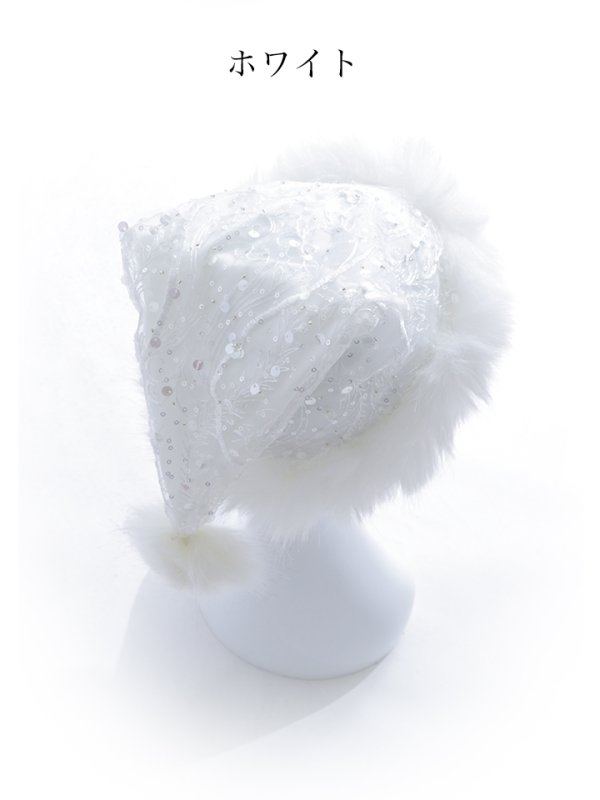 画像8: 【アクセサリー：ヘアアクセ】【ANGEL R/エンジェルアール】フラワーシースルーレースサンタ帽子＆カフスセット[OF02]