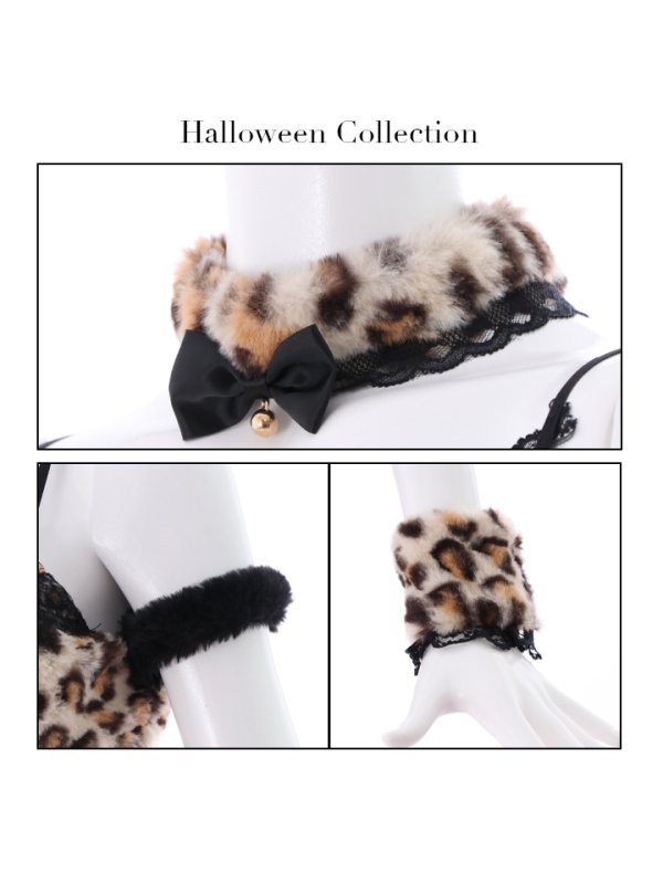 画像15: 即日発送!】【sugar nine×マリームーンコラボ】 セクシーレオパードコスプレセット【ハロウィン7点セット】【XS-Lサイズ/1カラー】[OF01