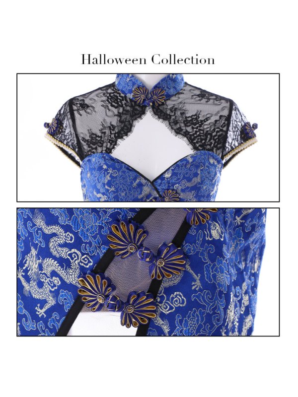 画像39: 【即日発送】【ハロウィン】 タイトチャイナドレス 【コスプレ2点セット】 【XS-Lサイズ/3カラー】(SE01YN)【HC03】