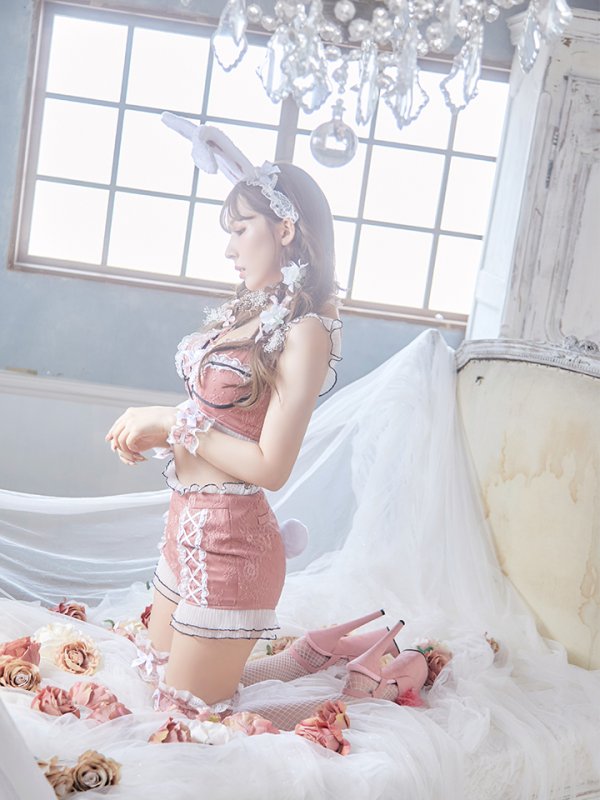 画像16: 【即日発送】【sugar nine×マリームーンコラボ】 セクシーレースバニーコスプレセット【sugar nineハロウィン7点セット】【S-Mサイズ/3カラー】[HC03]