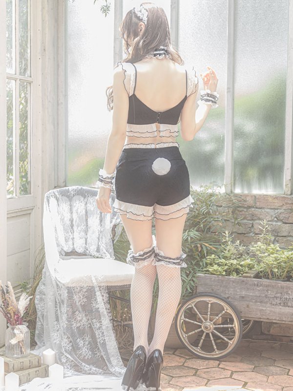 画像8: 【即日発送】【sugar nine×マリームーンコラボ】 セクシーレースバニーコスプレセット【sugar nineハロウィン7点セット】【S-Mサイズ/3カラー】[HC03]