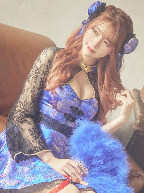 画像9: 【即日発送】フレアチャイナドレスコスプレセット【sugar nineハロウィン2点セット】【4サイズ/2カラー】(SE01YN)【OF01】