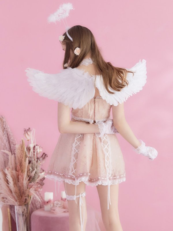 画像7: 【即日発送】2ピース/レースセクシーエンジェル/天使コスプレ【sugar nineハロウィン7点セット】【S-Mサイズ/2カラー】[OF01-H]