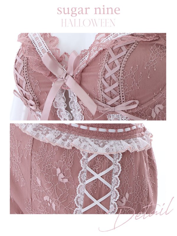 画像28: 【即日発送】【マリームーンコラボ】 セクシーレースキャット【ハロウィンコスプレ7点セット】【XS-Lサイズ/7カラー】[OF01]