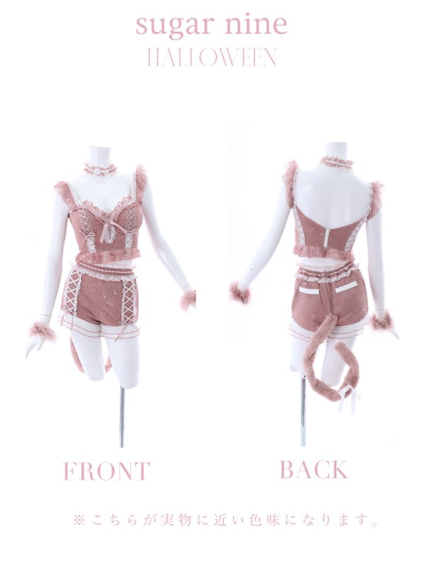 画像46: 【即日発送】【ハロウィン】【マリームーンコラボ】 セクシーレースキャット【コスプレ6点セット】【XS-L/7カラー】[OF01]