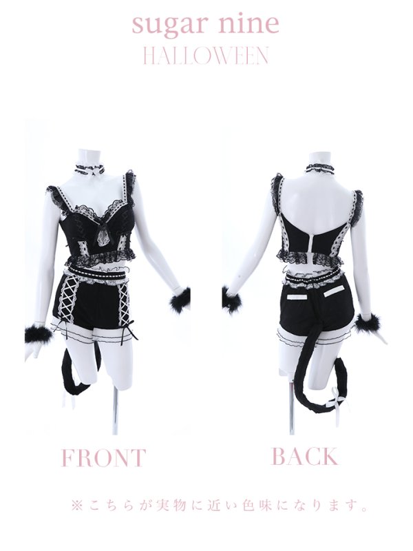 画像44: 【即日発送】【ハロウィン】【マリームーンコラボ】 セクシーレースキャット【コスプレ6点セット】【XS-L/7カラー】[OF01]