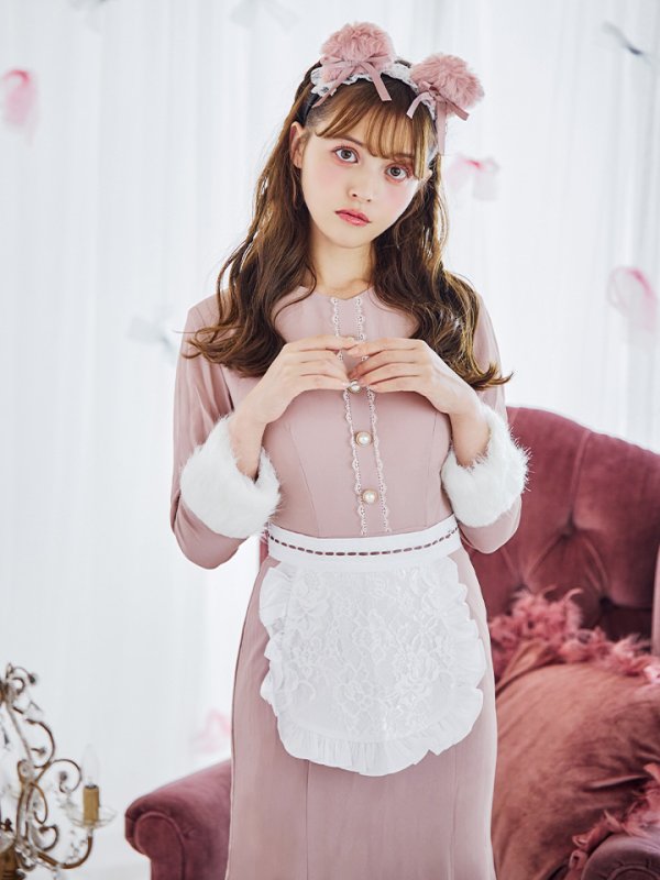 画像13: 【SALE!!】【即日発送】ファーポンチョ付きベアメイドコスプレ/ワンピースコスプレ【sugar nineハロウィン4点セット】【S-Lサイズ/1カラー】[HC03]