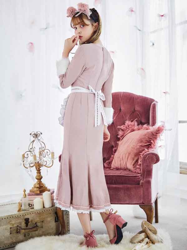 画像15: 【SALE!!】【即日発送】ファーポンチョ付きベアメイドコスプレ/ワンピースコスプレ【sugar nineハロウィン4点セット】【S-Lサイズ/1カラー】[HC03]