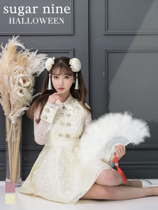 画像3: 【即日発送】Aライン/フレアスカートチャイナコスプレ【sugar nineハロウィン7点セット】【S-XLサイズ/2カラー】[OF01]