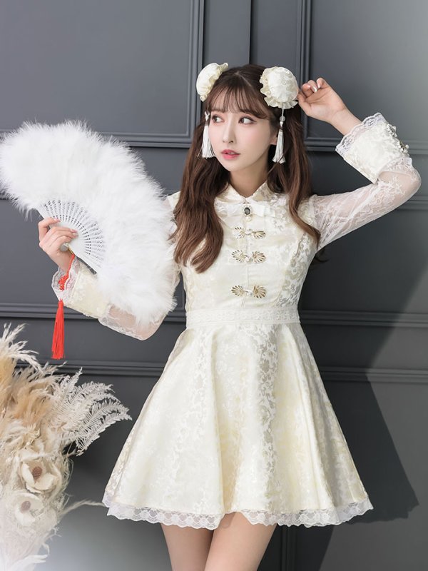 画像5: 【即日発送】Aライン/フレアスカートチャイナコスプレ【sugar nineハロウィン7点セット】【S-XLサイズ/2カラー】[OF01]