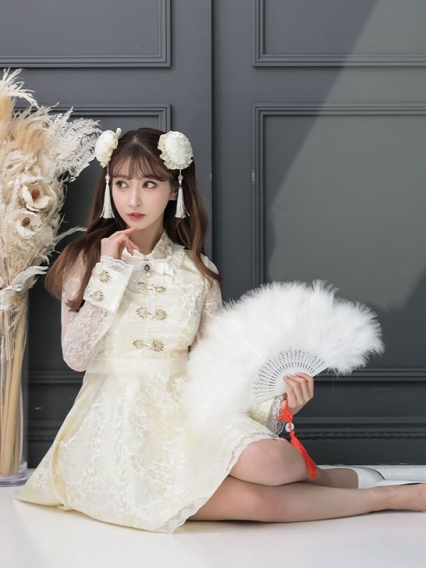 画像12: 【即日発送】Aライン/フレアスカートチャイナコスプレ【sugar nineハロウィン7点セット】【S-XLサイズ/2カラー】[OF01]