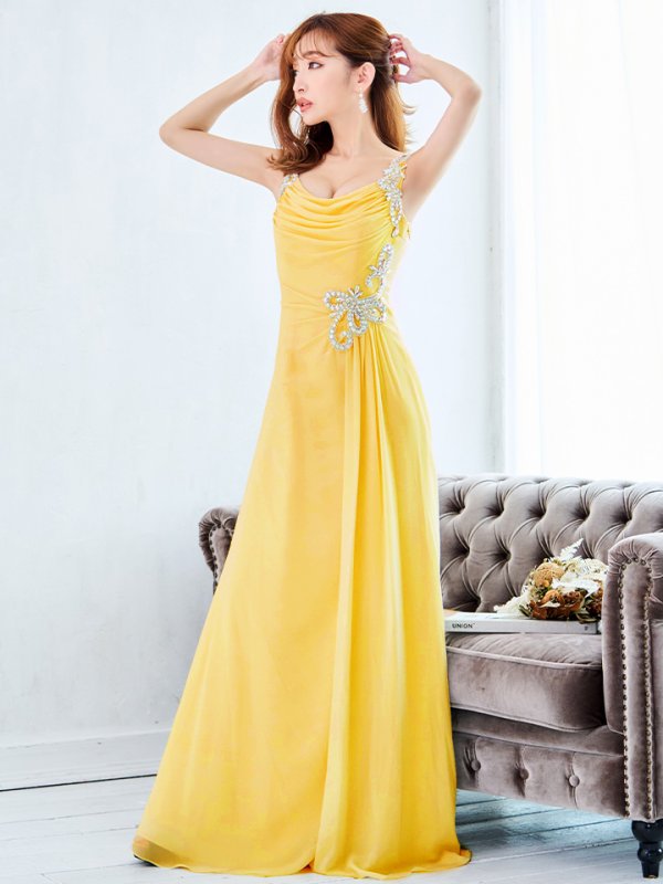 画像35: L・XL・XXLサイズあり【UNA VALERIE / ウナヴァレリェ】  ドレープデザイン/ ビジュー/ バックスピンドル/ ロングドレス/ キャバドレス[OF05]