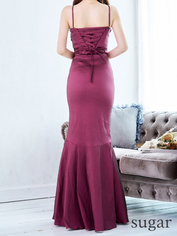 画像19: 【UNA VALERIE / ウナヴァレリェ】 マーメイド/ 立体フラワーモチーフ/ タック/ バックスピンドル/ ロングドレス/ キャバドレス[OF05]