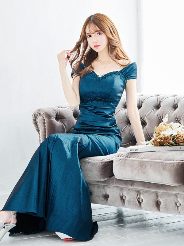 画像27: S-XLサイズあり【UNA VALERIE / ウナヴァレリェ】マーメイド/ オフショル/ バックスピンドル/ ドレープ/ ロングドレス/ キャバドレス[OF05]