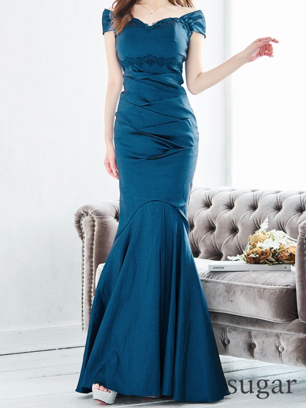 画像29: S-XLサイズあり【UNA VALERIE / ウナヴァレリェ】マーメイド/ オフショル/ バックスピンドル/ ドレープ/ ロングドレス/ キャバドレス[OF05]