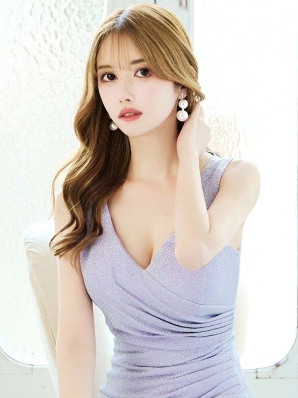 画像43: Lサイズあり【UNA VALERIE / ウナヴァレリェ】マーメイド/ Vネック/ ノースリーブ/ ドレープ/ ロングドレス/ キャバドレス[OF05]