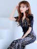 画像16: L-XLサイズあり【UNA VALERIE / ウナヴァレリェ】マーメイド/ 総レース/ Vネック/ 半袖/ 五分袖/ 袖あり/ 切り替えデザイン/ タック/ Aライン/ ロングドレス/ キャバドレス[OF05]