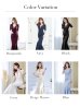 画像48: L-XLサイズあり【UNA VALERIE / ウナヴァレリェ】マーメイド/ 総レース/ Vネック/ 半袖/ 五分袖/ 袖あり/ 切り替えデザイン/ タック/ Aライン/ ロングドレス/ キャバドレス[OF05]